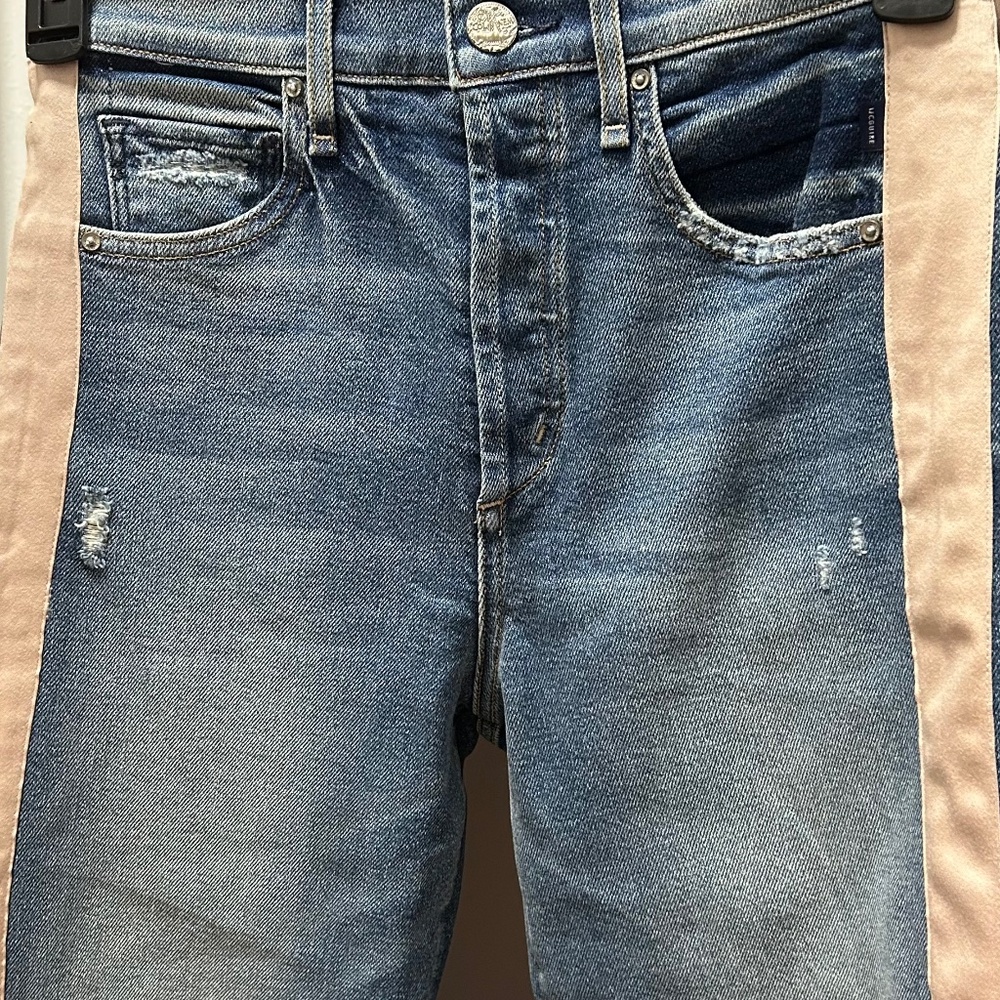 McGuire women’s jeans size 27 w satin trim